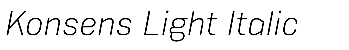 Konsens Light Italic